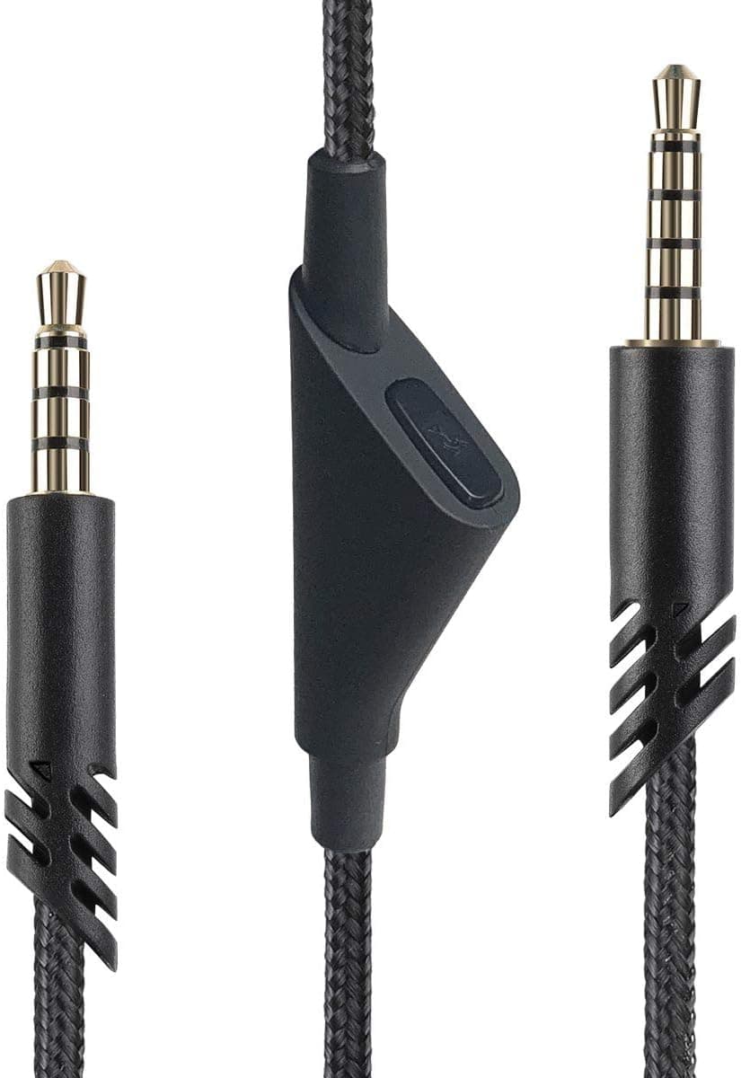 MJKOR [3 Meter Replacement for Astro A40TR Inline Mute Cable Cord,Mute Function Audio Gaming Wire Compatible with Astro A40 TR Headsets (3 Meter, Mute Function)