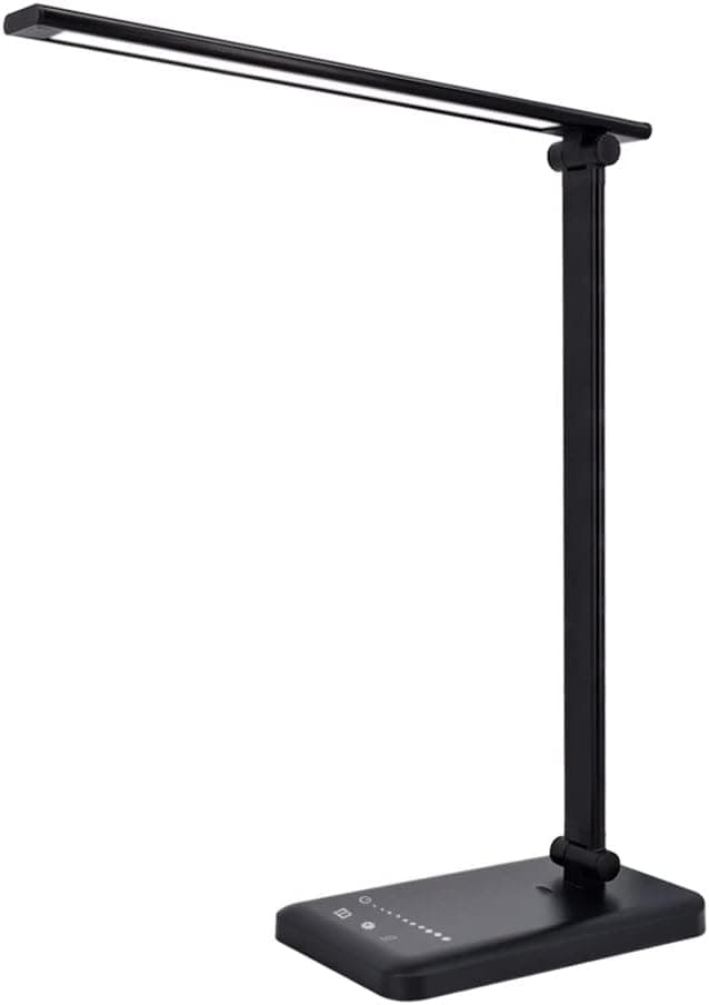 OUTIN Led Desk Lamp, 5 Lighting Modes 10 Brightness Levels, Eye-Caring 45min Auto Timer Touch Control, Black 2.0