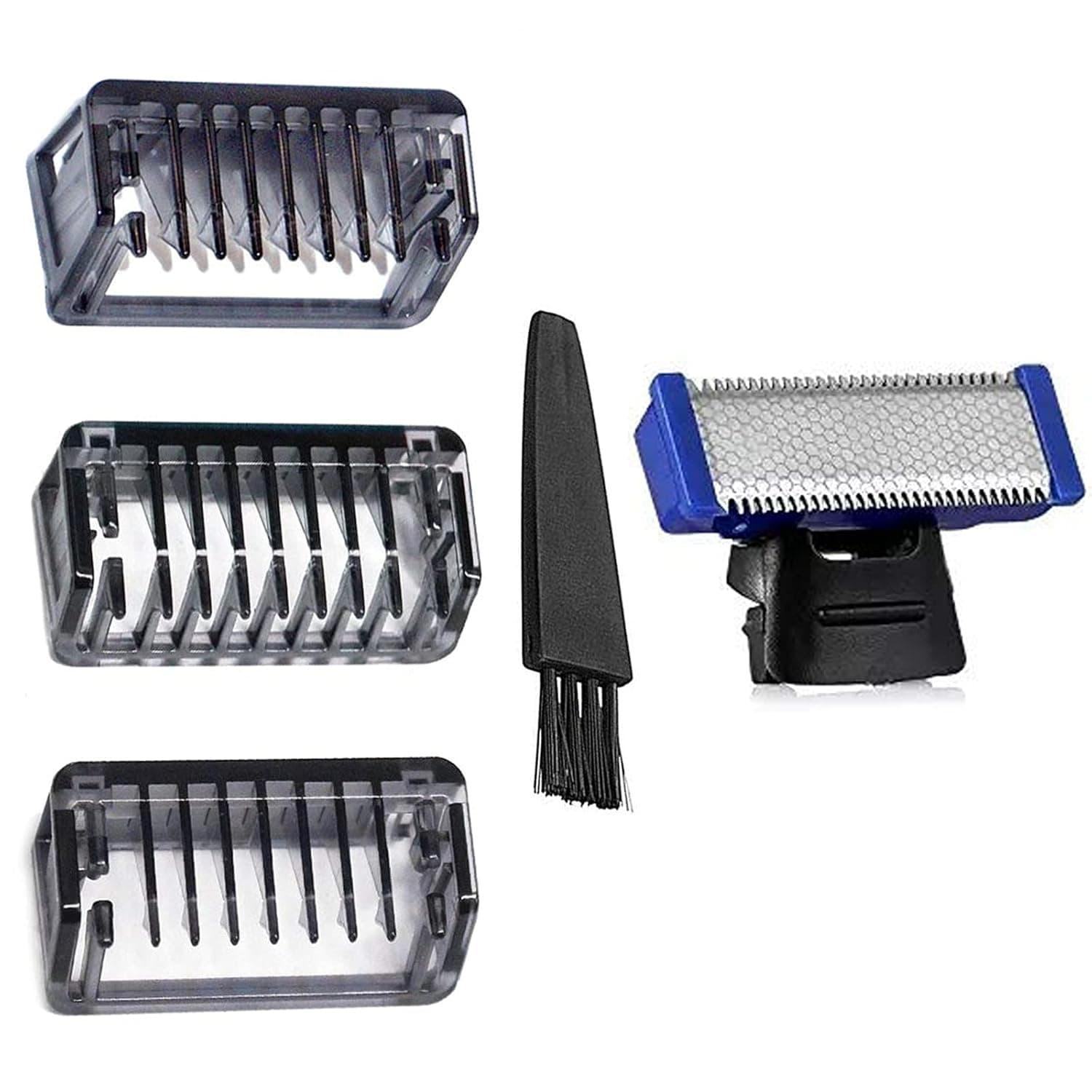 Shaver Head Shaver Comb for Solo Electric Shaver Trimmer Replacement Blades Replacement Tooth Combs 3 PCS with Brush