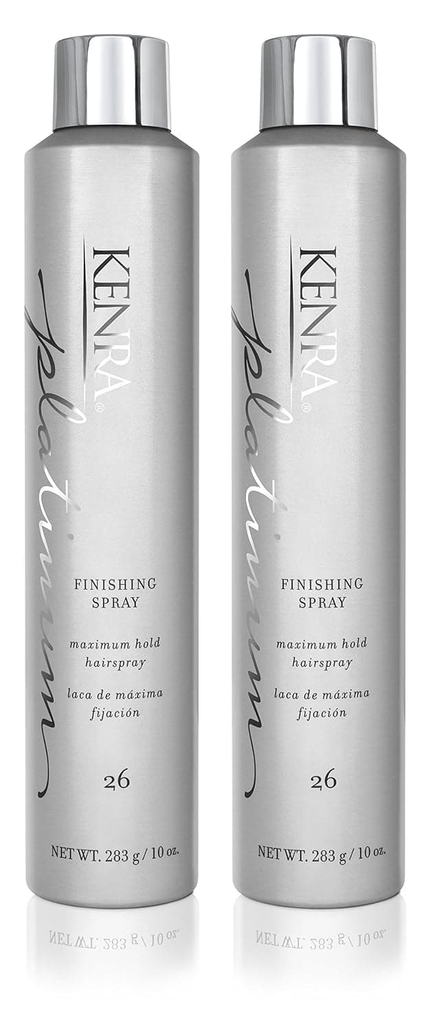 Kenra Platinum Finishing Spray 26 | Maximum Hold Hairspray | Fast-drying, Non-Flaking, Non-Drying | Humidity-Resistant |All-Day Style Retention |High-Shine Finish |All Hair Types