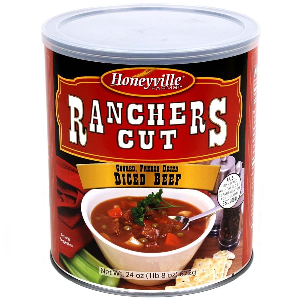 Freeze Dried Beef Dices - 1.5 Pound Can