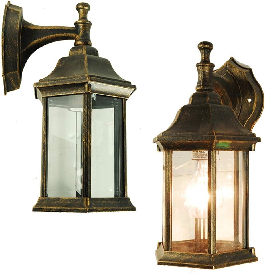 CLEARANCE Exterior Garden Deluxe Black Golden Outdoor Wall Light Lighting Lamp, APLIQ363