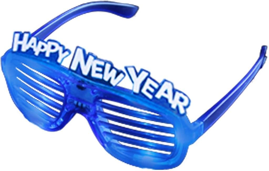 LED New Year Slotted Shades - Blue
