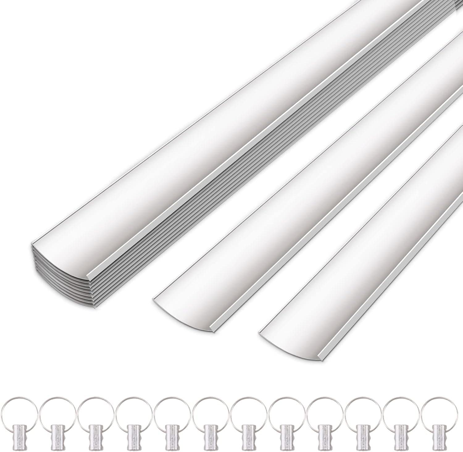 Barrina 4FT Aluminium Reflector (12-Pack for 6pcs 4Ft Lights Total), Only Work LED T8 Shop Light