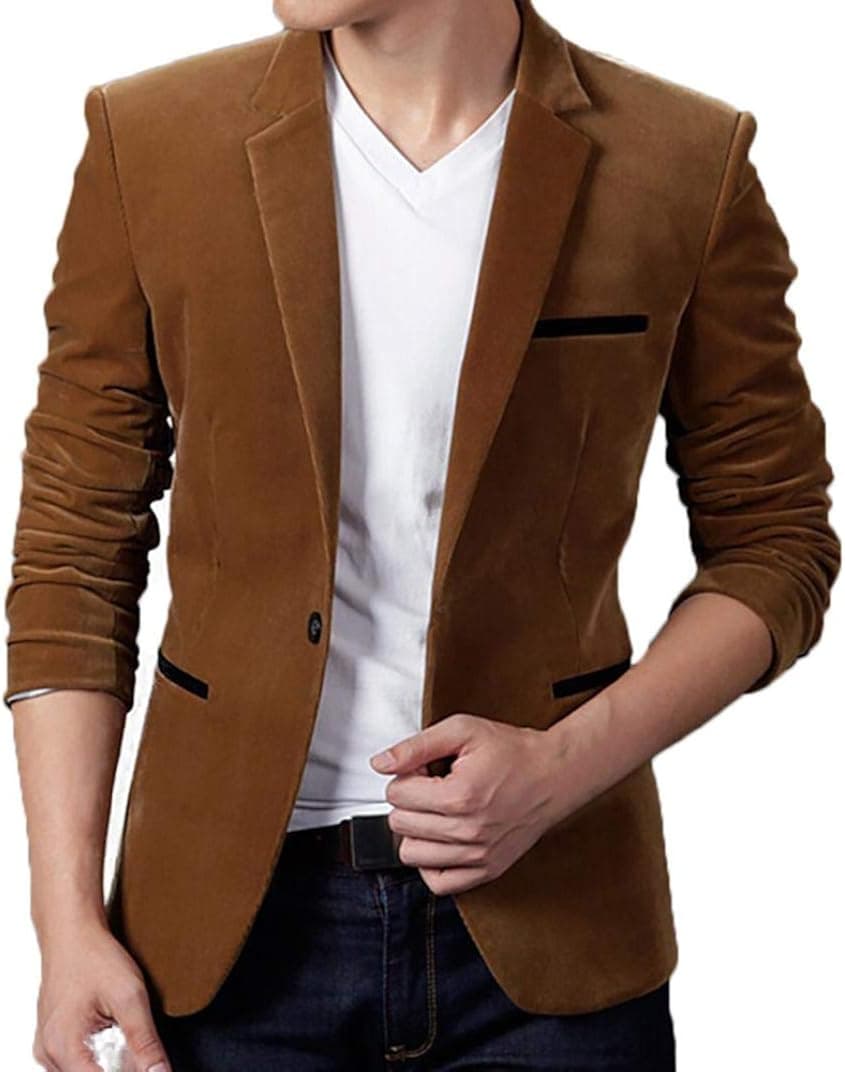 Men Casual Jacket, NEARTIME Men's Autumn Corduroy Slim Coat Long Sleeve Blouse Suit Blazer Tops