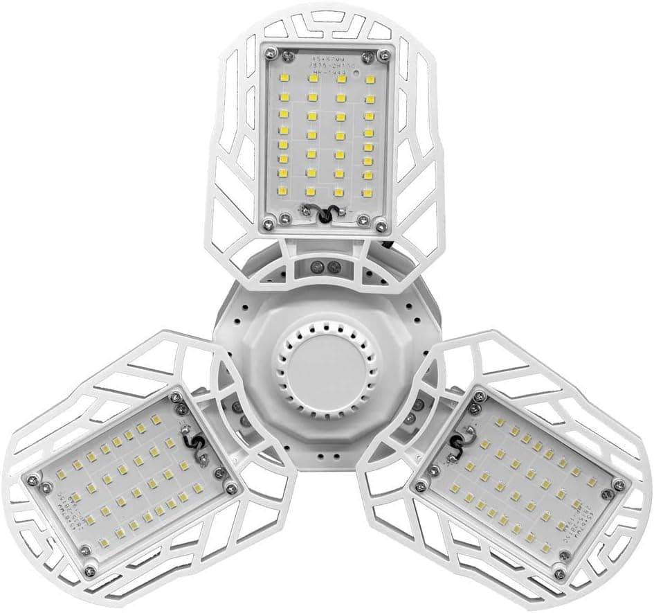 Garage Lights 41W, Deformable Garage Ceiling Lights with 3 Adjustable Panels(White)