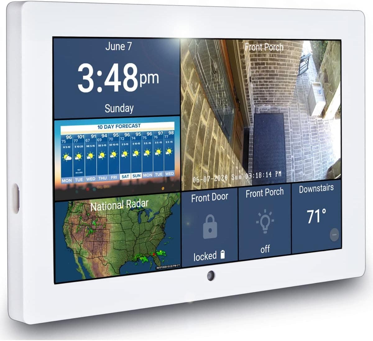 MBMounts Tablet Surface Wall Mount for Amazon Fire Devices (Amazon Fire HD8 10th Gen, 120/240v AC Conv, White)