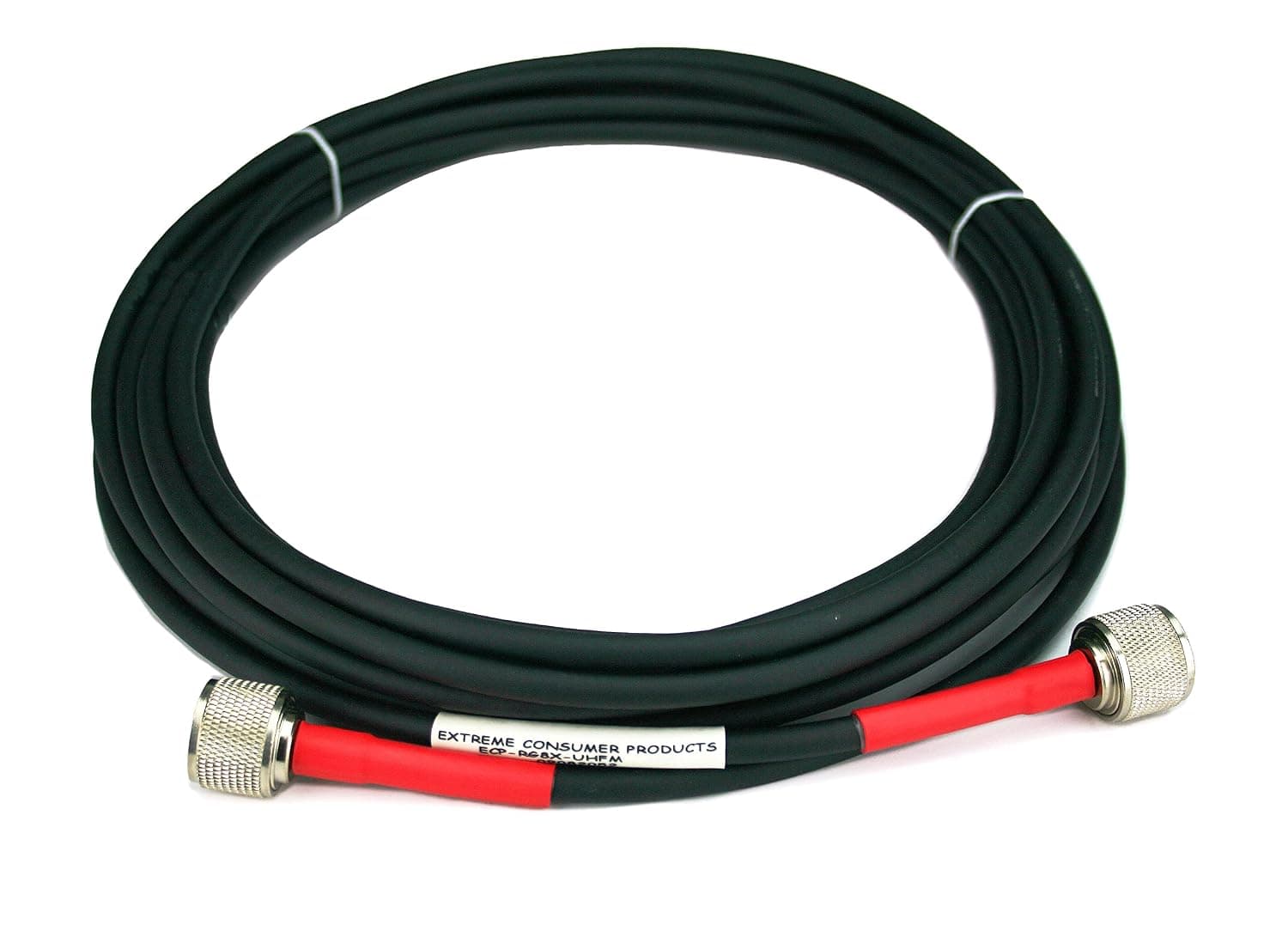 Extreme Consumer Products ECP Cable Experts RG-8X Coax Cable - 1.5 FT PL259 M/M Connectors - Heavy Duty Indoor/Outdoor Weatherproof Jumper Cables - CB, Ham Radio, Short Wave Radio - HF, VHF, UHF