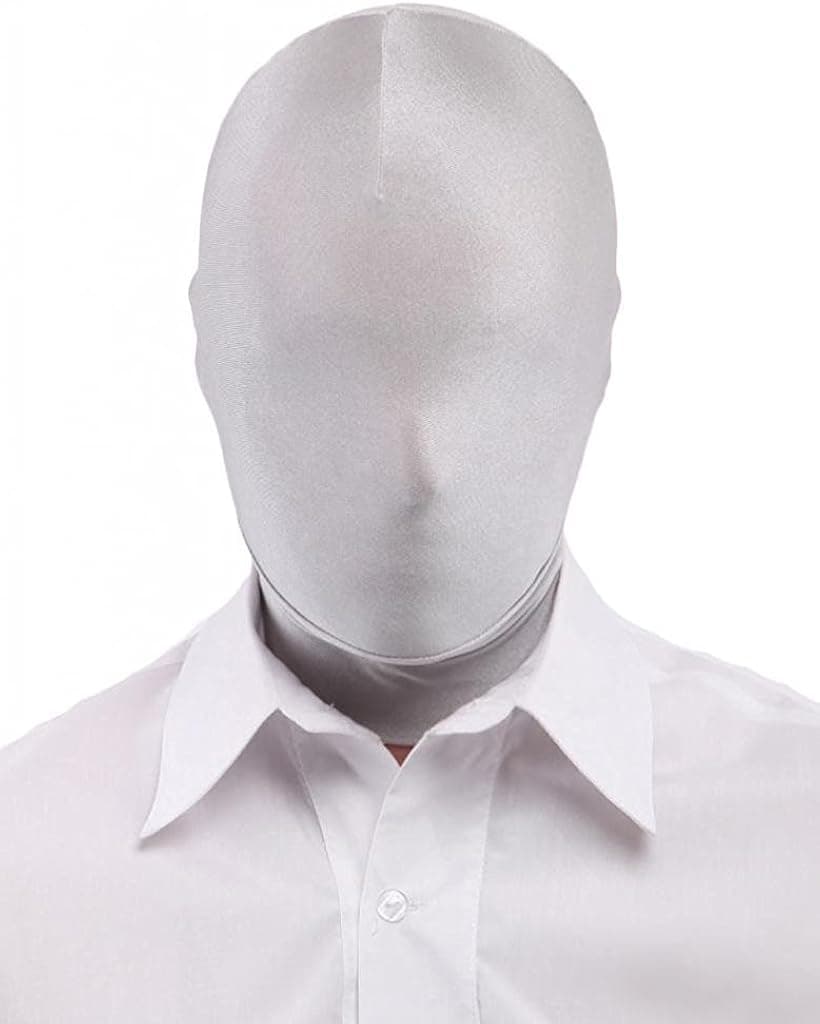 Seeksmile Unisex Spandex Zentai Hood Mask for Halloween Cosplay Costume Hood Open Face Faceless Mask