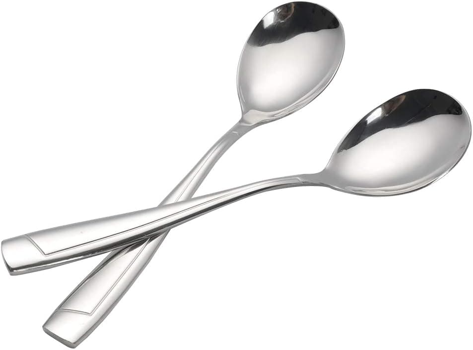 Vcansay Stainless Steel Buffer Serving Spoons, 8 Pieces
