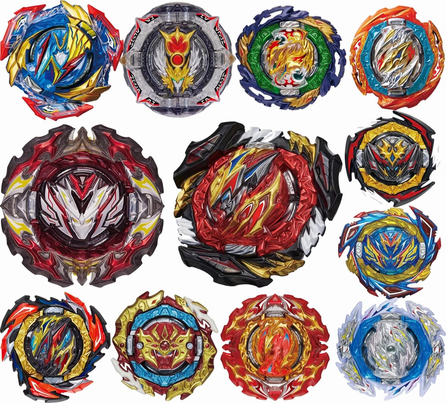 YINGXIANG Bey Battle Top Gyro Burst Metal Fusion Fury 12-Pack, Battle Burst High Performance Gyros for Birthday Party School Gift Boys Kids Children Age 8+