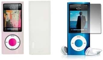 Premium Clear Soft Silicone Gel Skin Cover Case + Crystal Clear LCD Screen Protector for Apple iPod Nano 5G, 5th Generation [Accessory Export Packaging]