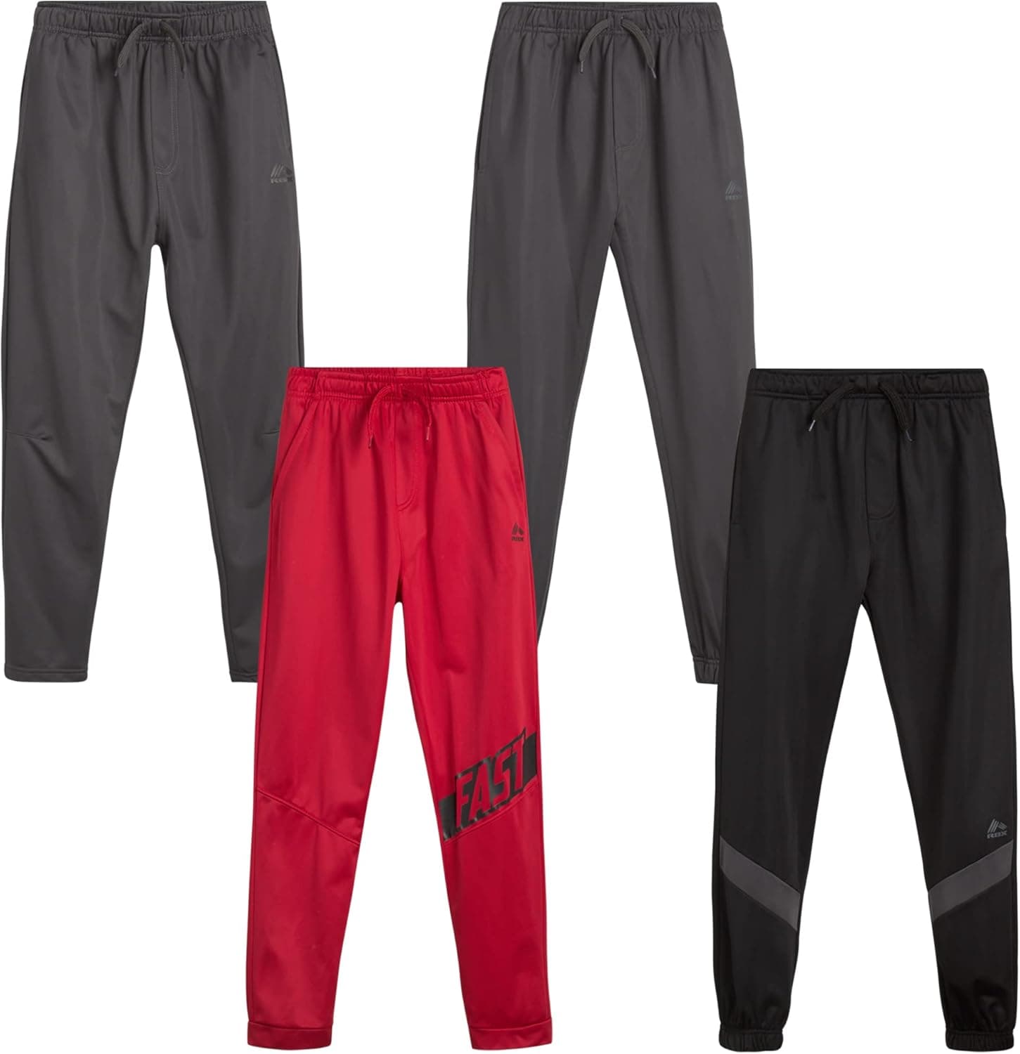 RBX Boys' Sweatpants - 4 Pack Active Tricot Jogger Playwear Pants (Size: 2T-7)
