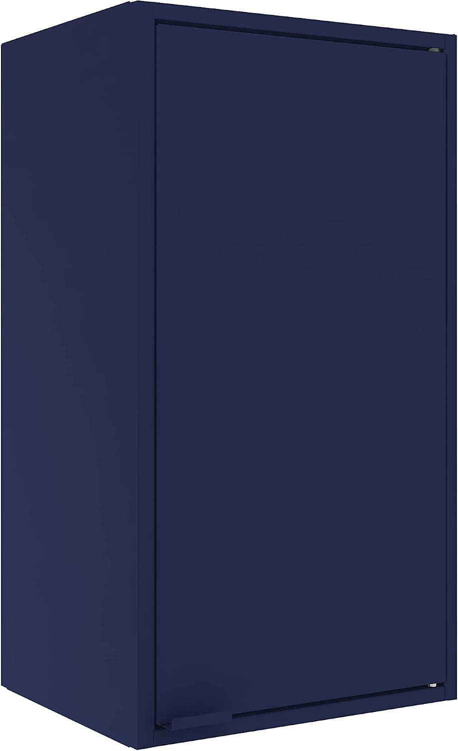 itbe Easy Fit Ready-to-Assemble Multipurpose One Door Wall Steel Cabinet Space Organizer (Blue)