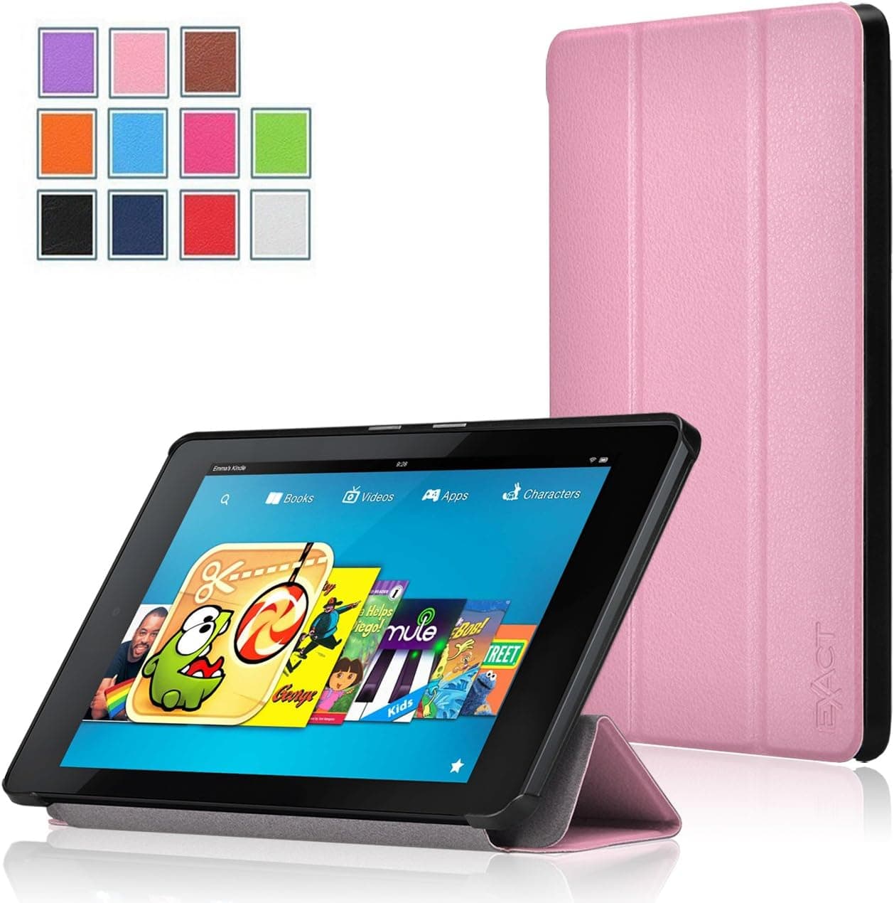 Fire HD 6 Case - Exact Amazon Fire HD 6 Case [SLENDER Series] - Ultra Slim Lightweight Smart-Shell Stand Case for Amazon Fire HD 6 (2014) (With Auto Wakes/Sleep Function) Light Pink
