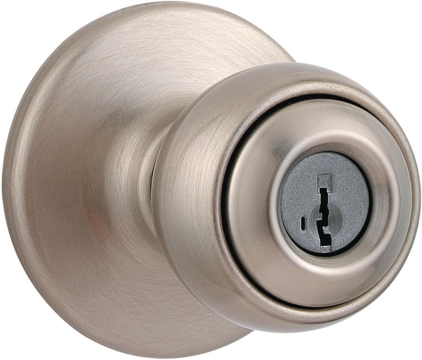 Kwikset 94002-931 Polo Keyed Entry Knob with Smartkey Security In Satin Nickel