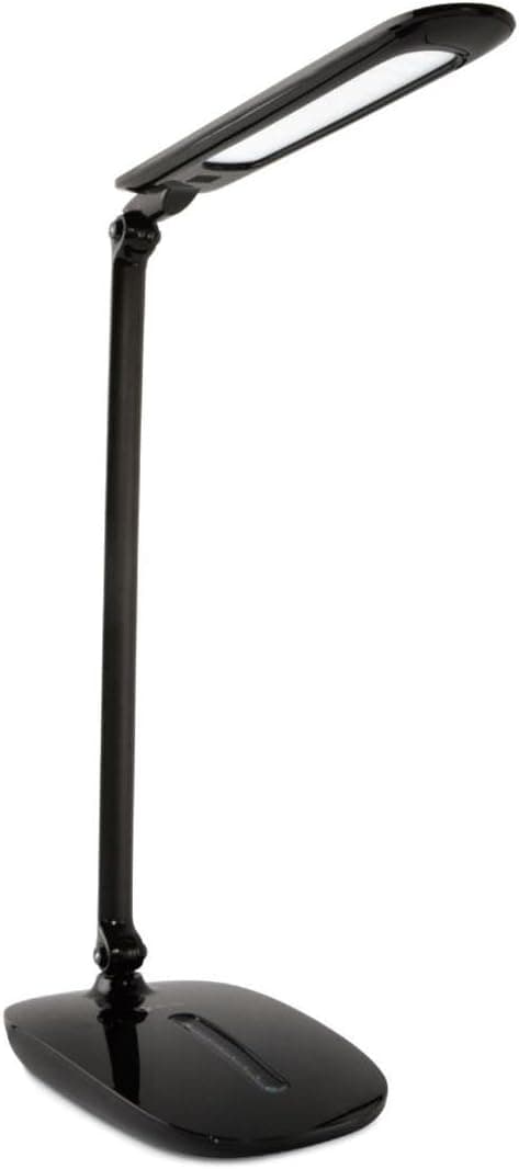 OttLite AY5G59-FFP Led Desk Lamp with Sliding Dimmer and USB, 17.12" x 3" x 7.25", Black