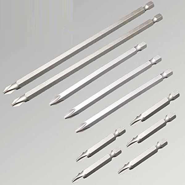 MTP TM Pack of 10 2"/ 4"/6" Phillips #2 Screw Driver Bit Quick Release 1/4 Hex Shank Magnetic Tip Ph2 Cr-v Steel Good for Dewalt Makita Milwaukee Ryobi Ridgid Drill