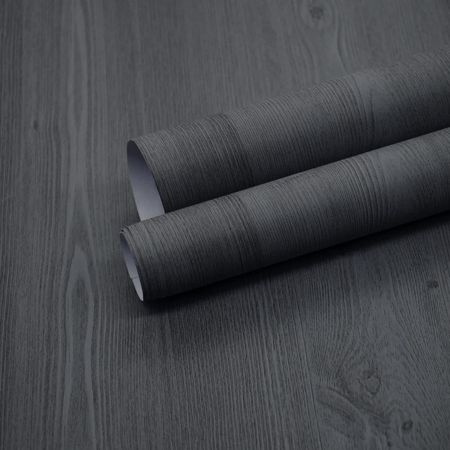 LiKiLiKi Natural Wood Contact Paper Gray Wood Grain Wallpaper Peel and Stick Wallpaper Self Adhesive Removable Decorative Wallpaper for Living Room Bedroom Office Vinyl 15.7"*118"