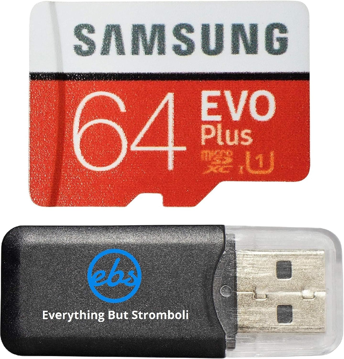 64GB Micro SDXC EVO Plus Bundle Works with Samsung Galaxy S10, S10+, S10e Phone (MB-MC64) Plus Everything But Stromboli (TM) Card Reader