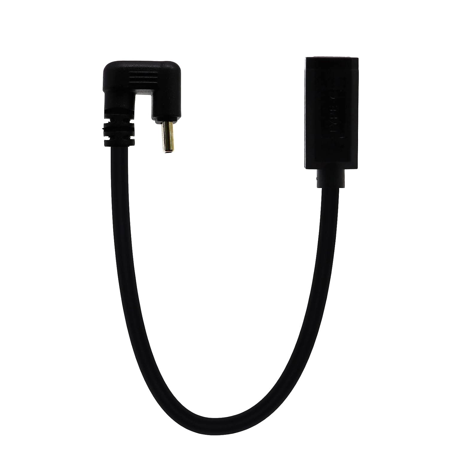 LOKEKE U-Shaped USB C to USB C Cable, 10Gbps Gold Plated Type C Female to Type C 3.1 Male 180 Degree Angle Charging Sync Date Cable Adapter Cord for Laptop/Tablets(0.3M, F to M 180Degree)