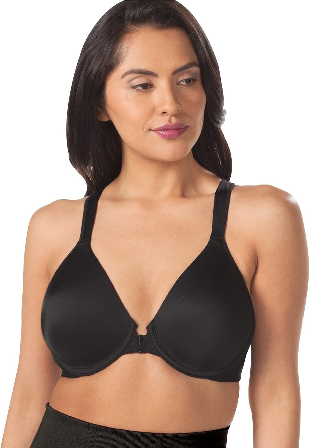 Leading Lady Brigitte Racerback Front-Closure Bra - Molded, Padded, Seamless T-Shirt Bra. Includes Plus Size Bras For Women