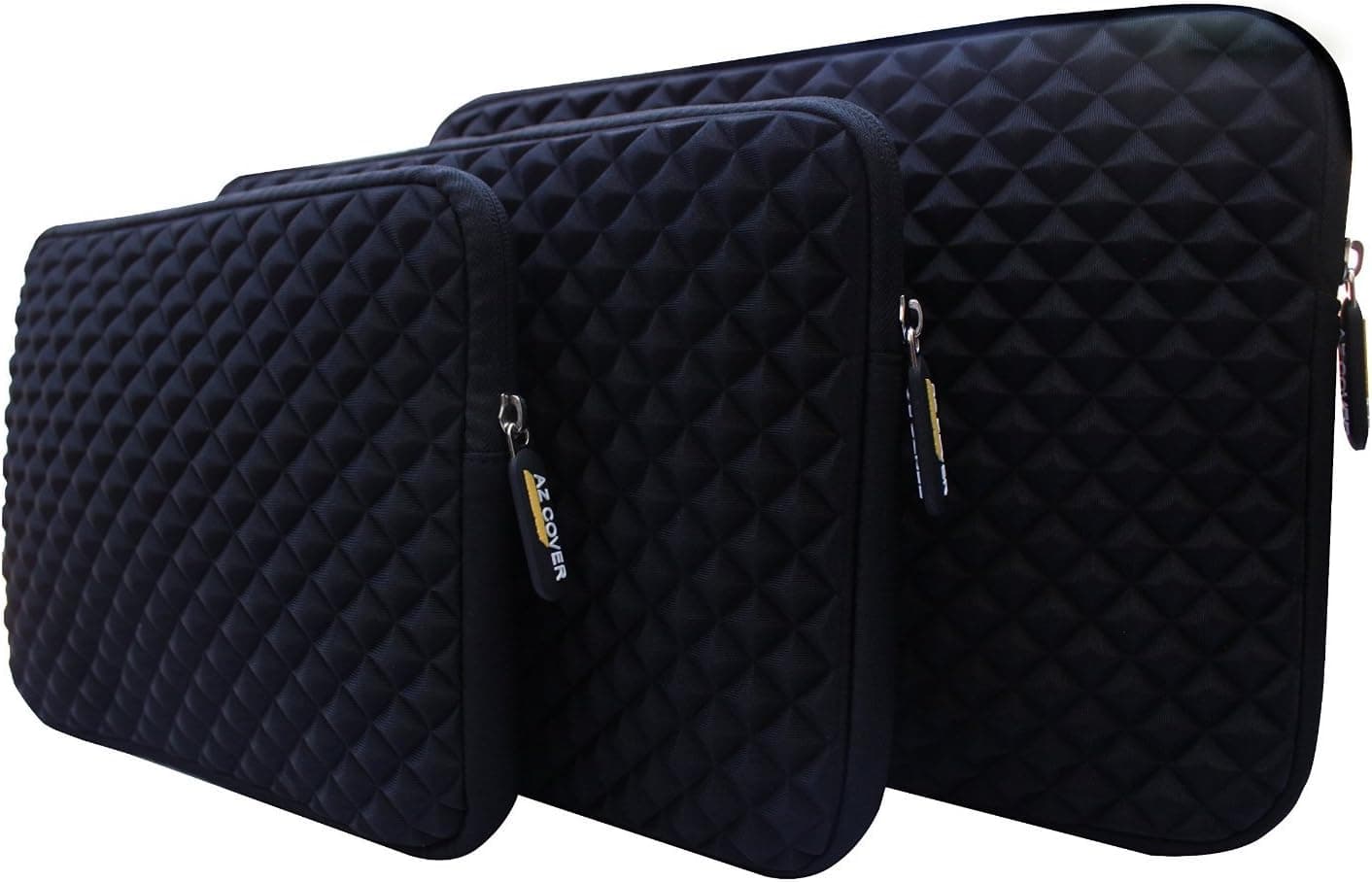 AZ-Cover 10.1-Inch Case Simplicity & Stylish Diamond Foam Shock-Resistant Sleeve (Black) For ASUS Transformer T100TAF-B12-GR 2 In 1 10.1 Inch Touchscreen Display Laptop + One Capacitive Stylus Pen