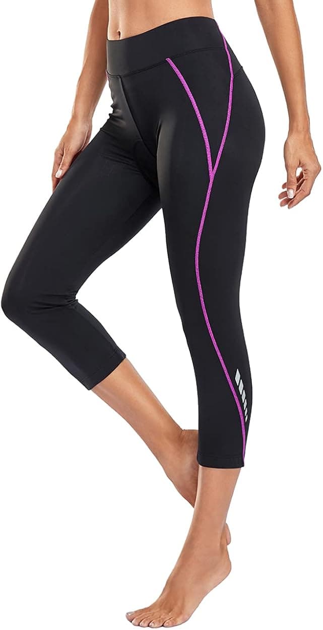 GRANDAN Women's 3D Padded Cycling Pants Capris Breathable Bike Shorts Tights