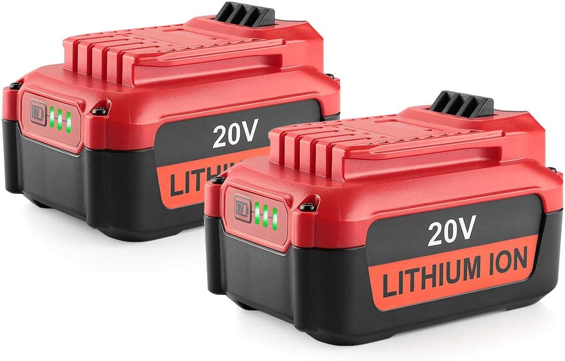 Powilling 2Pack 6.0Ah 20V Lithium Battery for Craftsman V20 Lithium Ion Battery CMCB202 CMCB202-2 CMCB204 CMCB204-2 Craftsman V20 Battery