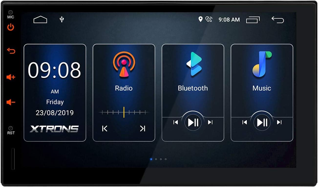 XTRONS Android 10.0 Car Stereo Radio Player 7 Inch Touch Screen GPS Navigation Universal Double Din Built-in DSP Bluetooth Head Unit Supports Android Auto Full RCA Backup Camera WiFi OBD2 DVR TPMS