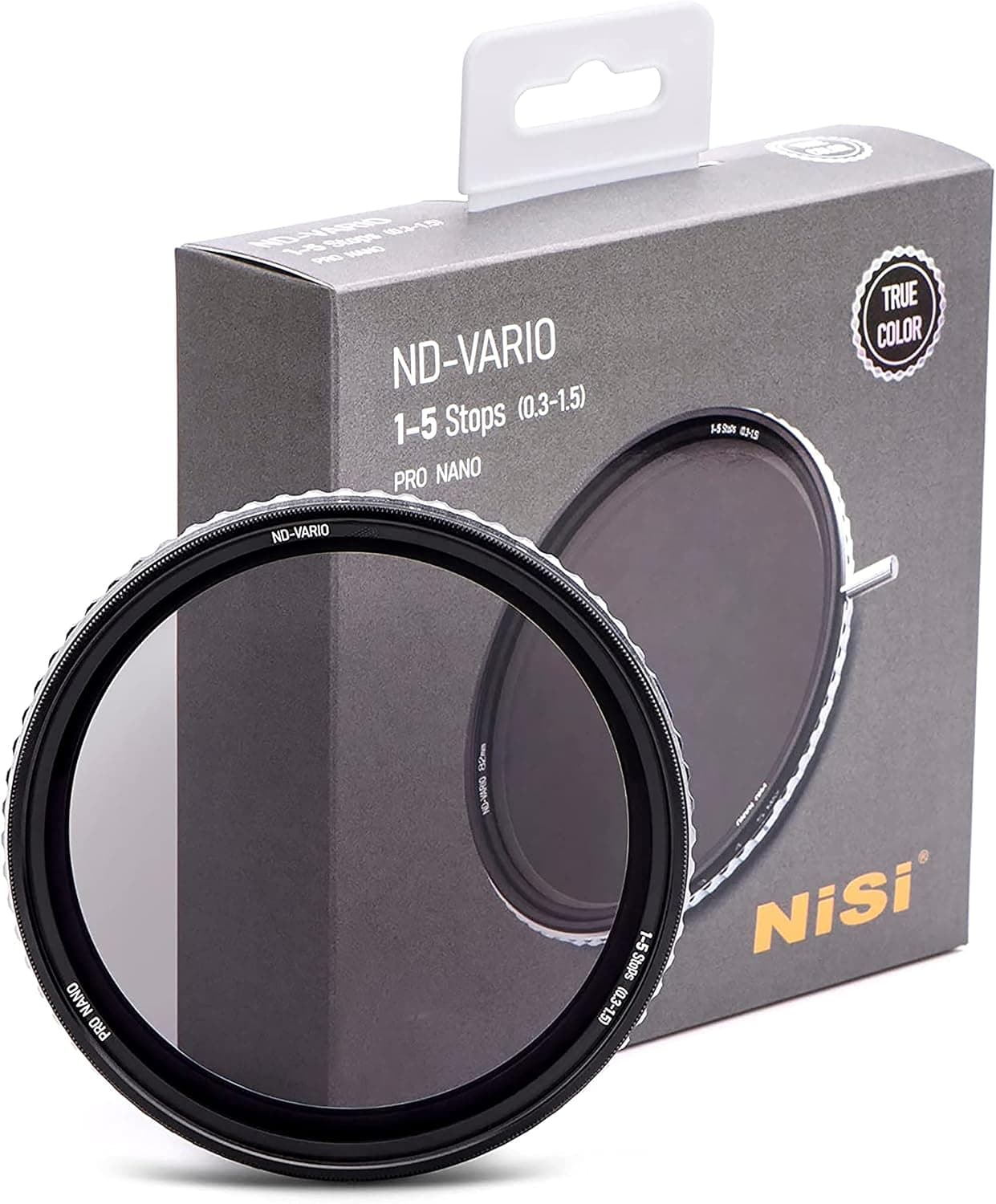 NiSi 77mm Swift True Color ND-Vario | 1-5 Stops Variable Neutral Density Filter | Adjustable ND, True-to-Life Color, No Vignetting, Optical Glass with Nano Coating | Photography and Videography
