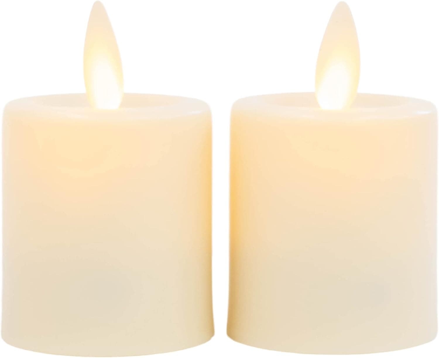 Ganz LED Water Resistant Resin Votive Pillar Candle 2pc. set (LLRV1014)