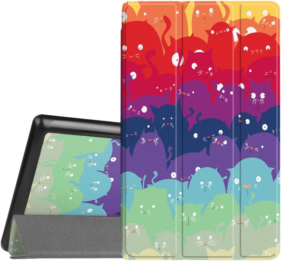 Fintie Slim Shell Case for Amazon Fire HD 8 (Previous Generation - 6th) 2016 Release, Super Slim Lightweight Standing Cover with Auto Wake/Sleep, Totoro