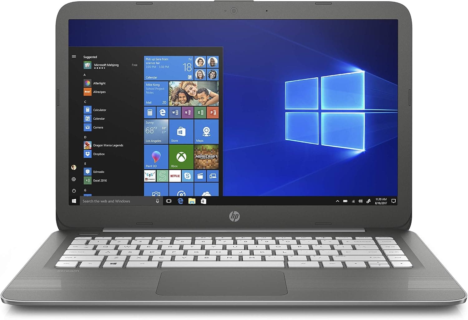 HP Stream 14-inch Laptop, Intel Celeron N3060 Processor, 4 GB SDRAM Memory, 32 GB eMMC Storage, Windows 10 Home in S Mode with Office 365 Personal for one Year (14-cb030nr, Smoke Gray)