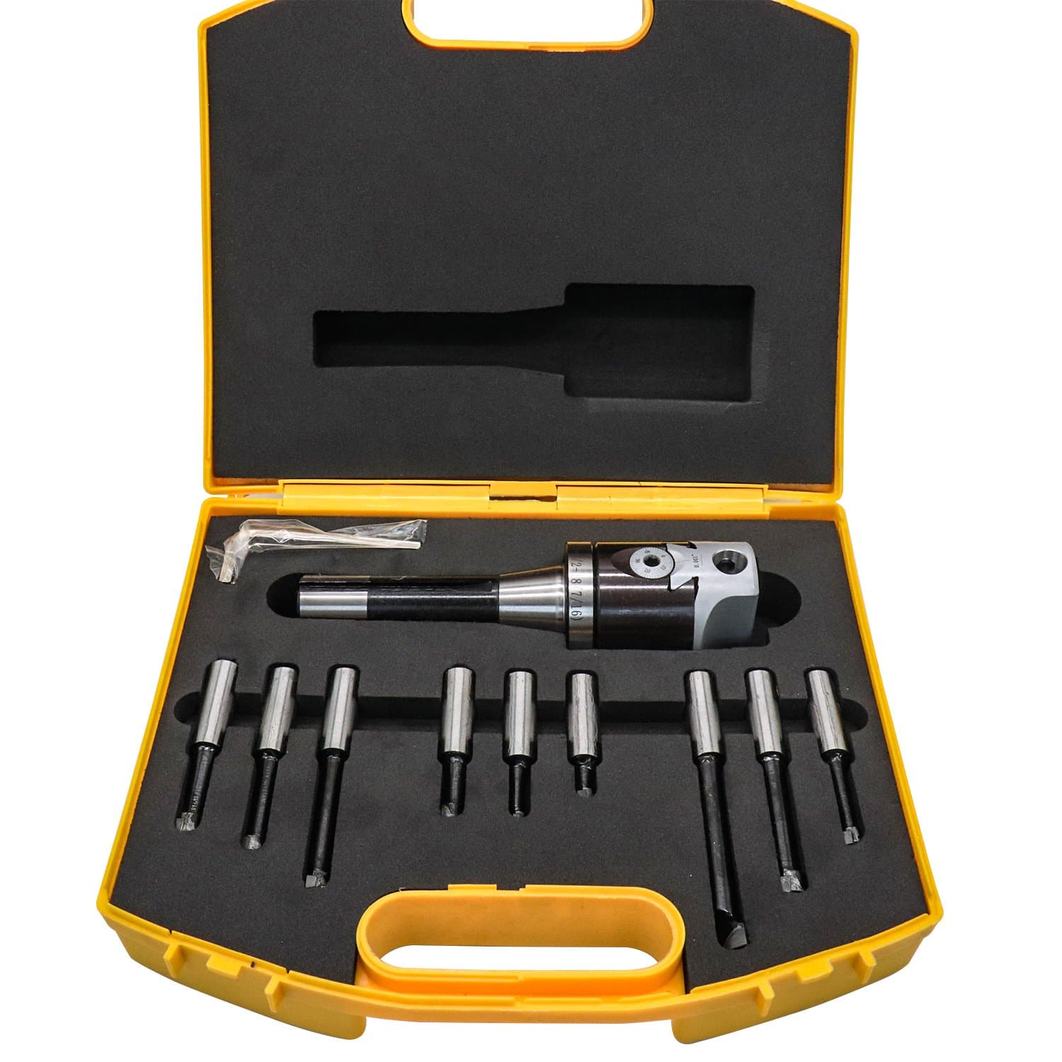 HFS (R) Boring Head R8 Shank Carbide Boring BAR Set Bridgeport Milling (F1-2IN 1/2IN 9PCS)