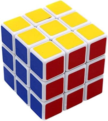Brains Cube - 3x3x3 Brain cube with solving key; easy rotation and smooth play cube puzzle in vibrant colors for kids