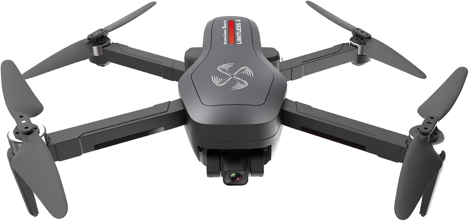 DRONE-CLONE XPERTS Drone X Pro LIMITLESS 2 with GPS Auto Return Home, 5G WiFi FPV, 4K UHD Dual Camera, Brushless Motors, Follow Me, 25 Mins Flight Time, Long Control Range Quadcopter