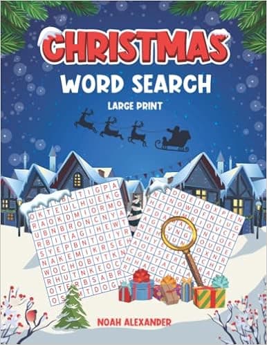 Christmas Word Search Large Print: 64 Word Find Puzzles 8.5x11 (Noah Alexander Puzzles)