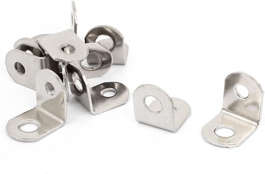 uxcell Stainless Steel Corner Brace Joint Right Angle Bracket 17x17mm 10 Pcs