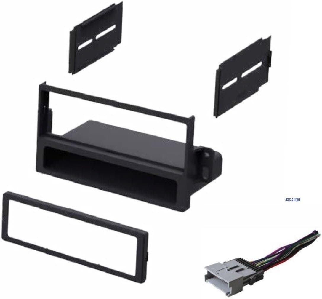Car Stereo Dash Kit and Wire Harness for Installing a New Single Din Radio for 2004-2005 Saturn Ion and Vue