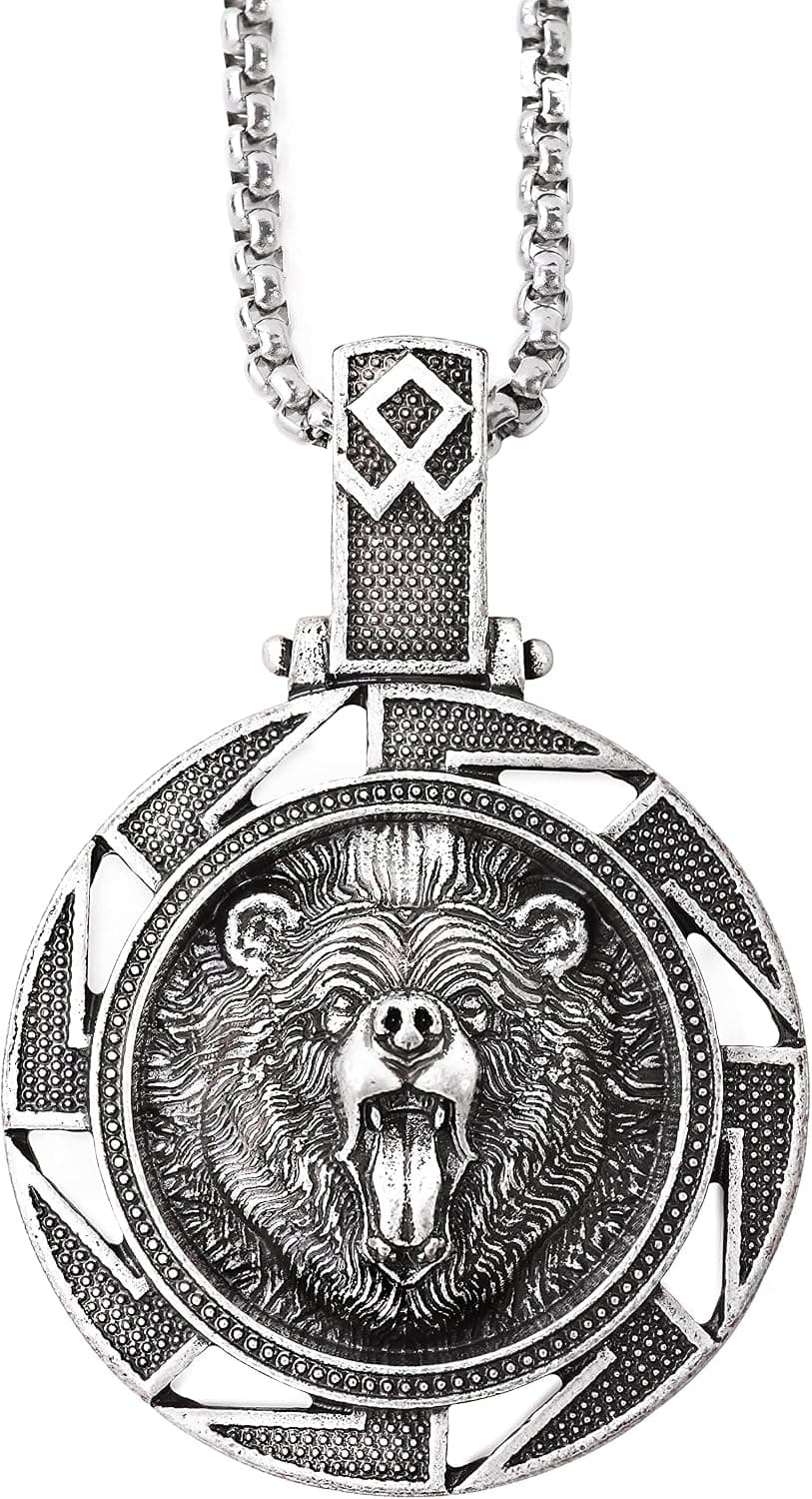 HAQUIL Viking Bear Necklace for Men, Viking Bear Jewelry Gift