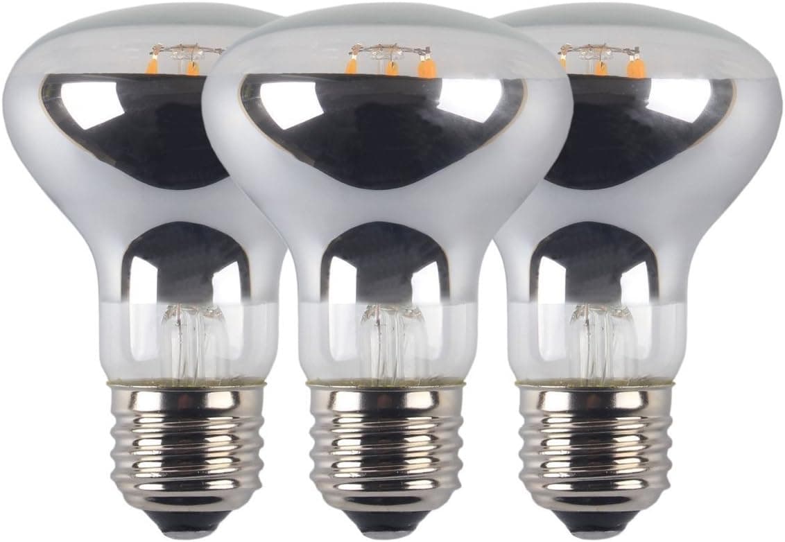 CRLight 6W LED Filament Flood Light Bulb, 2700K Warm White 600LM, E26 Medium Base BR20(BR63) Wide Flood Lamp, 60W Incandescent Equivalent, 160° Beam Angle, Non-dimmable,3 Pack