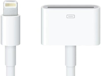 AtoZ Deals TM Package Deal! 30 Pin Female to 3.5 mm Audio Male Output and 30 Pin to 8 Pin Lightning Converter Cord for Audio, Charging and Data Sync Kit White