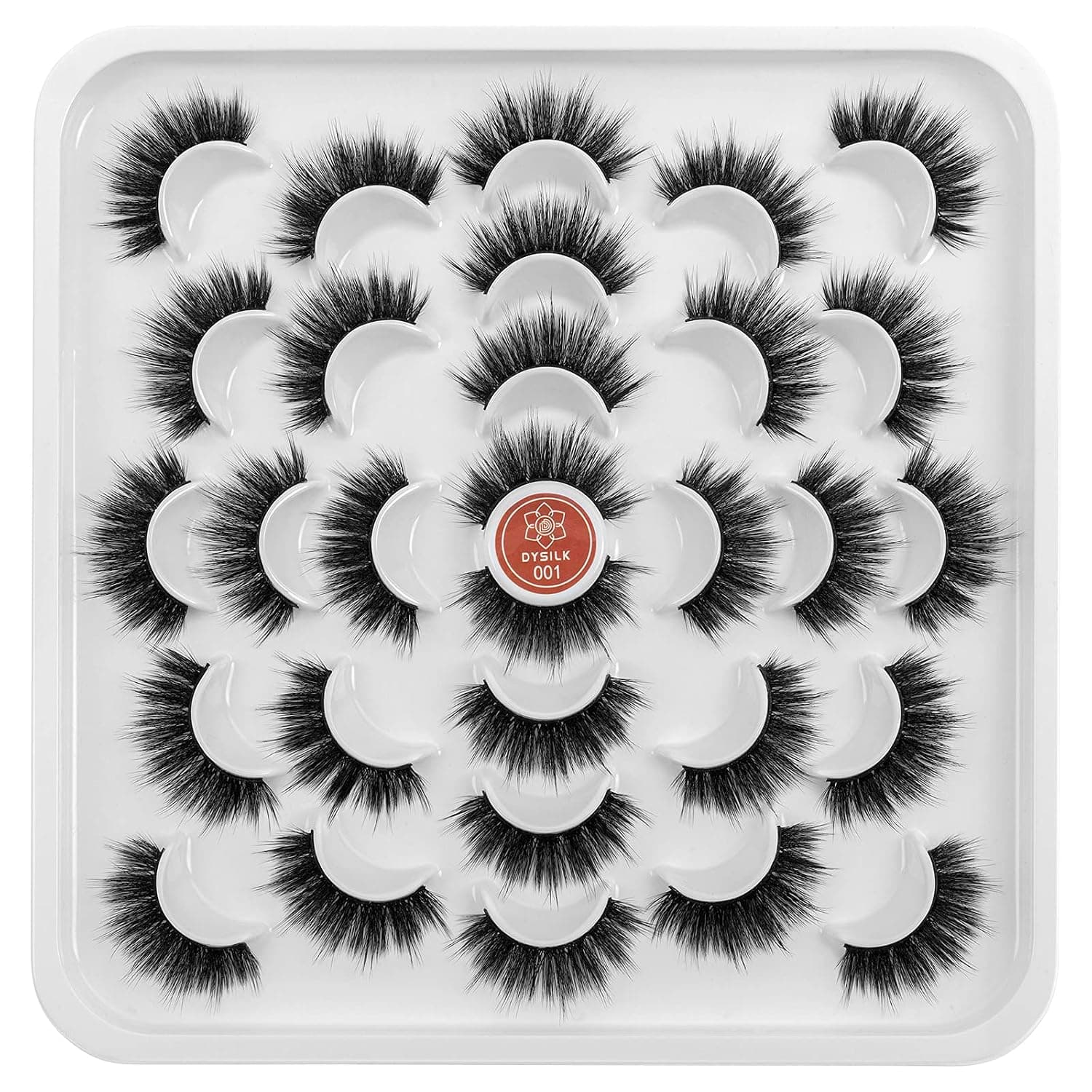 DYSILK 15 Pairs Faux Mink Eyelashes 6D Fluffy Lashes False Eyelashes Soft Long Thick Fake Eyelashes Handmade Eyelashes