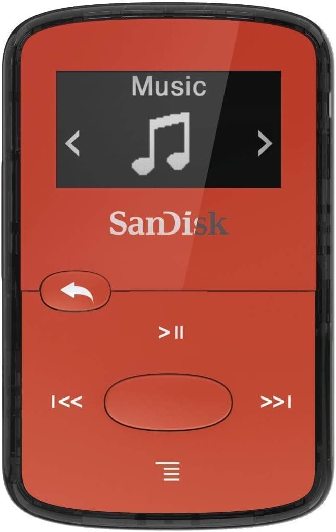 SanDisk SDMX26-008G-G46R 8GB Clip Jam MP3 Player, Red (Renewed)