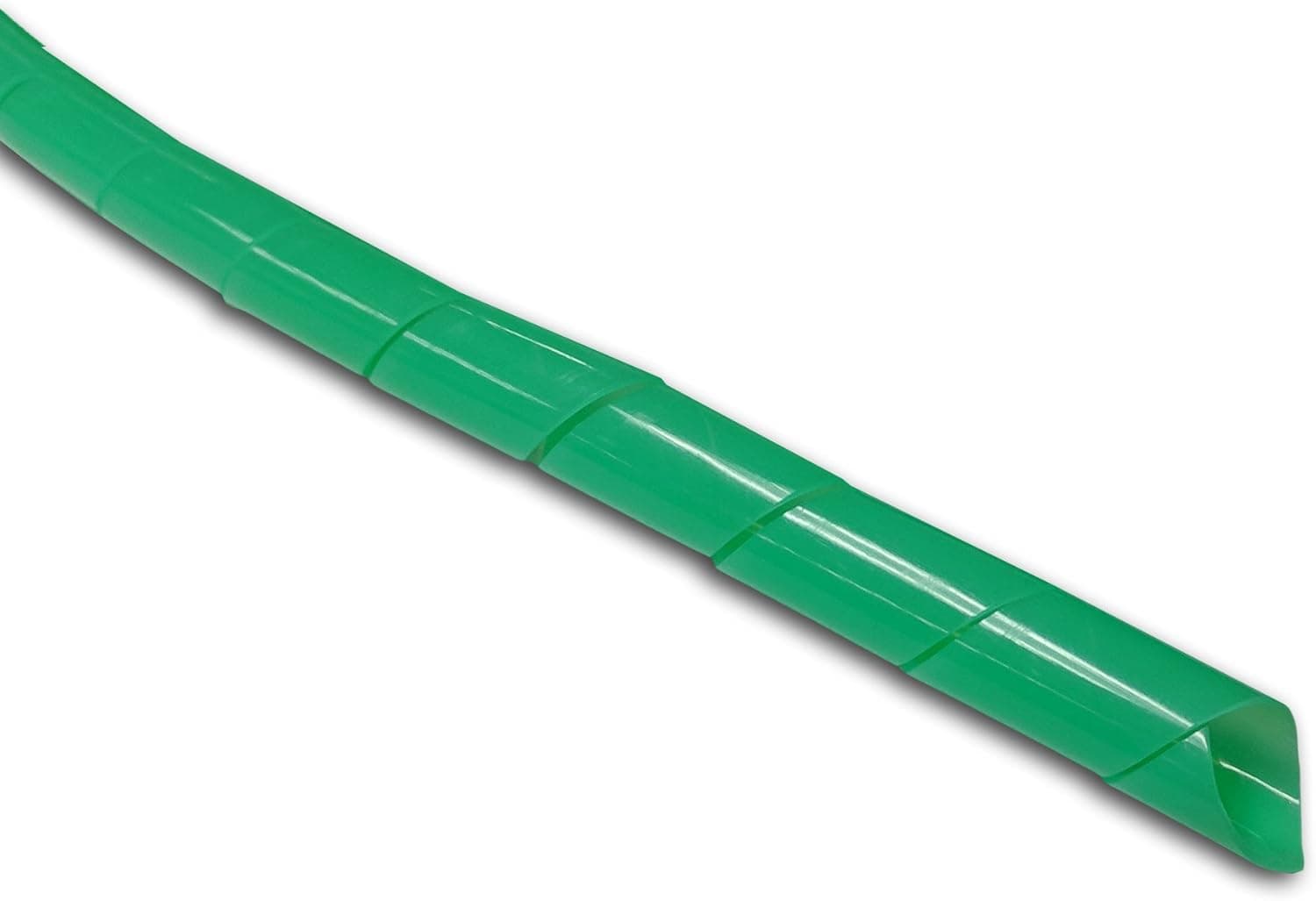 Electriduct 1/2" Spiral Cable Wrap Polyethylene Expandable Abrasion Protector Wire Sleeve - 25 Feet - Green