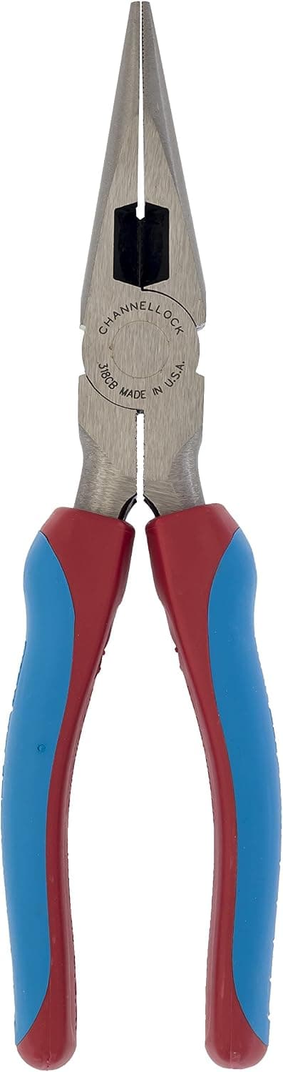 Channellock 318CB 8-Inch Long Nose Plier with Code Blue Comfort Grips
