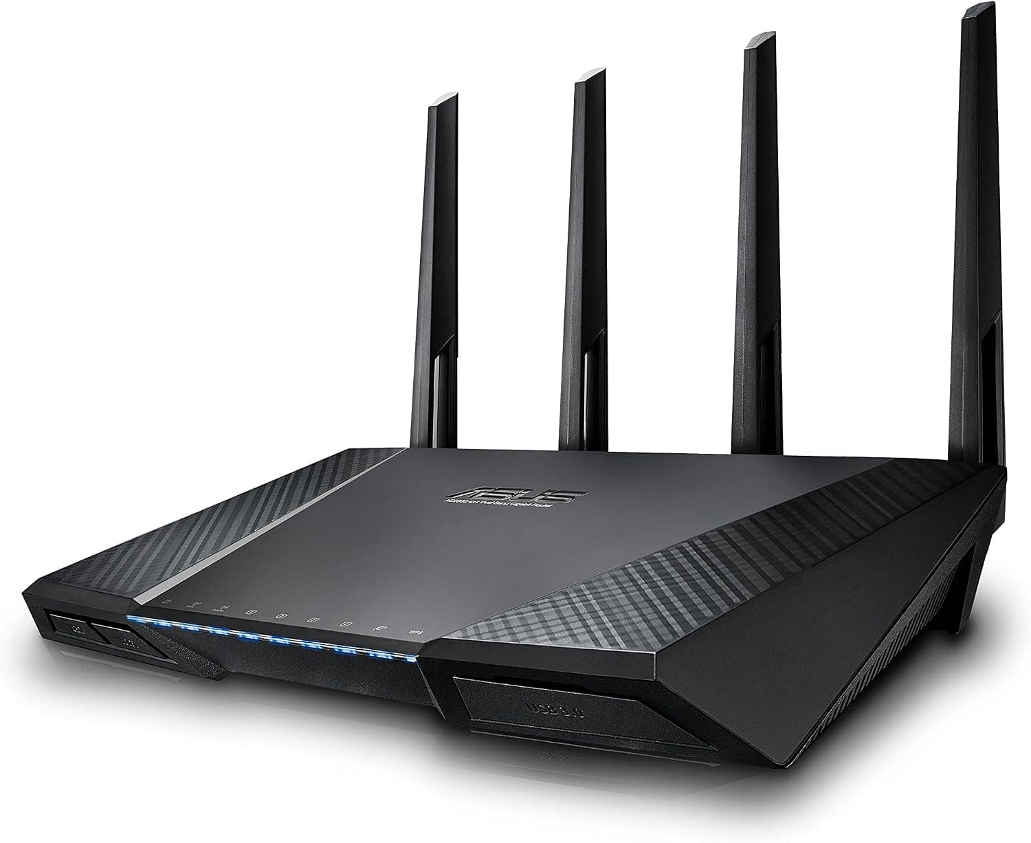 ASUS RT-AC87U AC2400 Dual Band Gigabit WiFi Router, Aiprotection Lifetime Security by Trend Micro, Adaptive Qos, Parental Control