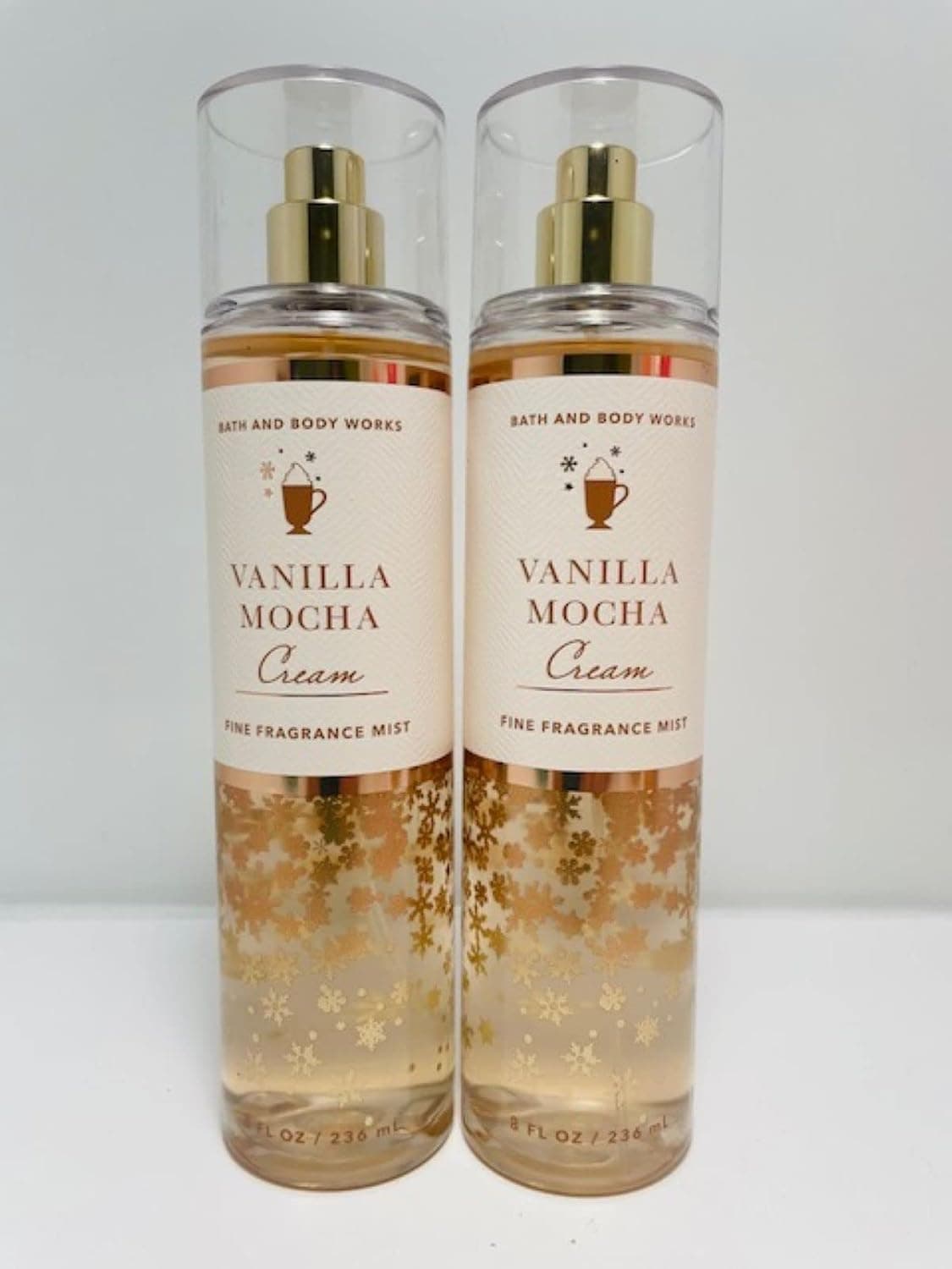 Bath & Body Works VANILLA MOCHA CREAM Set of 2 - Fine Fragrance Mist - Full Size