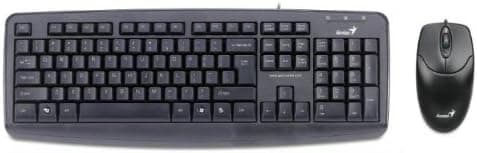 Genius SS-C110 USB Desktop Combo Spill Resistant Slimed Design Keyboard Advanced High Precision Mouse - USB
